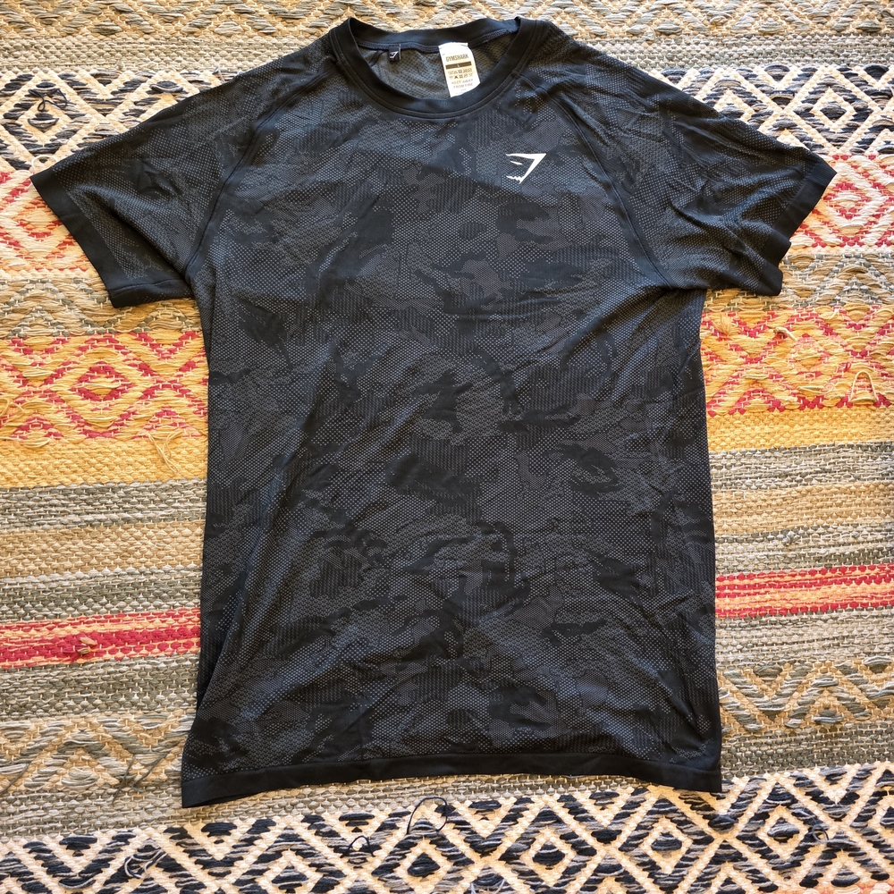 Gymshark Black Camo Short Sleeve Tee